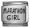 Marathon girl - laser Italian charm - Click Image to Close